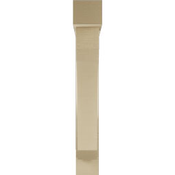 Ekena Millwork - BKTUR0554X32X38LEC05RCPR - Timberthane Faux Wood Legacy Style Bracket w/ Offset Brace, Block Ends, 5 1/2"W x 32"D x 38"H, Primed Tan