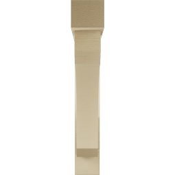 Ekena Millwork - BKTUR0554X34X34LEC05RCPR - Timberthane Faux Wood Legacy Style Bracket w/ Offset Brace, Block Ends, 5 1/2"W x 34"D x 34"H, Primed Tan