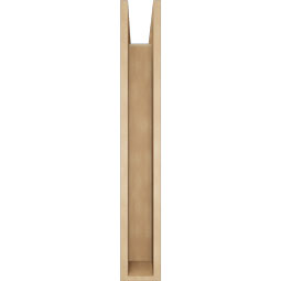 Ekena Millwork - BKTUR0554X34X38LEC05RCPR - Timberthane Faux Wood Legacy Style Bracket w/ Offset Brace, Block Ends, 5 1/2"W x 34"D x 38"H, Primed Tan
