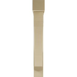 Ekena Millwork - BKTUR0554X34X40LEC05RCPR - Timberthane Faux Wood Legacy Style Bracket w/ Offset Brace, Block Ends, 5 1/2"W x 34"D x 40"H, Primed Tan