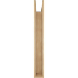 Ekena Millwork - BKTUR0554X34X40LEC05RCPR - Timberthane Faux Wood Legacy Style Bracket w/ Offset Brace, Block Ends, 5 1/2"W x 34"D x 40"H, Primed Tan