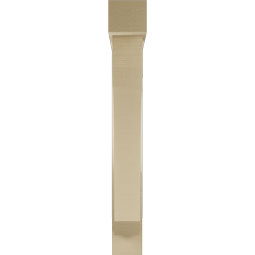 Ekena Millwork - BKTUR0554X34X42LEC05RCPR - Timberthane Faux Wood Legacy Style Bracket w/ Offset Brace, Block Ends, 5 1/2"W x 34"D x 42"H, Primed Tan