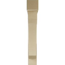 Ekena Millwork - BKTUR0554X36X36LEC05RCPR - Timberthane Faux Wood Legacy Style Bracket w/ Offset Brace, Block Ends, 5 1/2"W x 36"D x 36"H, Primed Tan