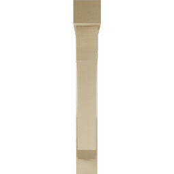 Ekena Millwork - BKTUR0554X36X40LEC05RCPR - Timberthane Faux Wood Legacy Style Bracket w/ Offset Brace, Block Ends, 5 1/2"W x 36"D x 40"H, Primed Tan