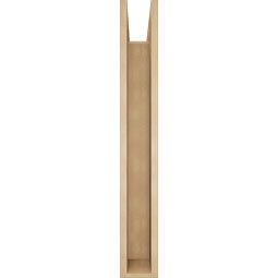 Ekena Millwork - BKTUR0554X36X40LEC05RCPR - Timberthane Faux Wood Legacy Style Bracket w/ Offset Brace, Block Ends, 5 1/2"W x 36"D x 40"H, Primed Tan
