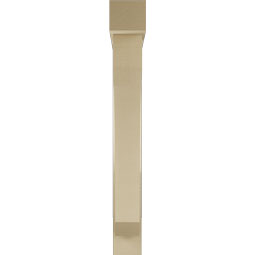 Ekena Millwork - BKTUR0554X36X44LEC05RCPR - Timberthane Faux Wood Legacy Style Bracket w/ Offset Brace, Block Ends, 5 1/2"W x 36"D x 44"H, Primed Tan