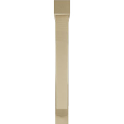 Ekena Millwork - BKTUR0554X36X48LEC05RCPR - Timberthane Faux Wood Legacy Style Bracket w/ Offset Brace, Block Ends, 5 1/2"W x 36"D x 48"H, Primed Tan