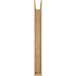 Ekena Millwork - BKTUR0554X36X48LEC05RCPR - Timberthane Faux Wood Legacy Style Bracket w/ Offset Brace, Block Ends, 5 1/2"W x 36"D x 48"H, Primed Tan
