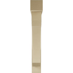 Ekena Millwork - BKTUR0554X38X38LEC05RCPR - Timberthane Faux Wood Legacy Style Bracket w/ Offset Brace, Block Ends, 5 1/2"W x 38"D x 38"H, Primed Tan