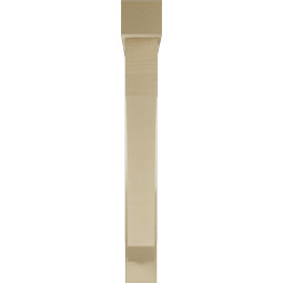 Ekena Millwork - BKTUR0554X38X44LEC05RCPR - Timberthane Faux Wood Legacy Style Bracket w/ Offset Brace, Block Ends, 5 1/2"W x 38"D x 44"H, Primed Tan