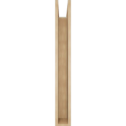 Ekena Millwork - BKTUR0554X38X44LEC05RCPR - Timberthane Faux Wood Legacy Style Bracket w/ Offset Brace, Block Ends, 5 1/2"W x 38"D x 44"H, Primed Tan