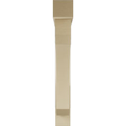 Ekena Millwork - BKTUR0554X40X40LEC05RCPR - Timberthane Faux Wood Legacy Style Bracket w/ Offset Brace, Block Ends, 5 1/2"W x 40"D x 40"H, Primed Tan