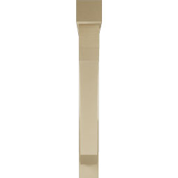 Ekena Millwork - BKTUR0554X40X44LEC05RCPR - Timberthane Faux Wood Legacy Style Bracket w/ Offset Brace, Block Ends, 5 1/2"W x 40"D x 44"H, Primed Tan