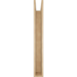 Ekena Millwork - BKTUR0554X40X44LEC05RCPR - Timberthane Faux Wood Legacy Style Bracket w/ Offset Brace, Block Ends, 5 1/2"W x 40"D x 44"H, Primed Tan