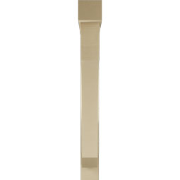 Ekena Millwork - BKTUR0554X42X48LEC05RCPR - Timberthane Faux Wood Legacy Style Bracket w/ Offset Brace, Block Ends, 5 1/2"W x 42"D x 48"H, Primed Tan