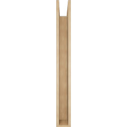 Ekena Millwork - BKTUR0554X42X48LEC05RCPR - Timberthane Faux Wood Legacy Style Bracket w/ Offset Brace, Block Ends, 5 1/2"W x 42"D x 48"H, Primed Tan
