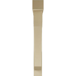 Ekena Millwork - BKTUR0554X44X44LEC05RCPR - Timberthane Faux Wood Legacy Style Bracket w/ Offset Brace, Block Ends, 5 1/2"W x 44"D x 44"H, Primed Tan