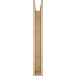 Ekena Millwork - BKTUR0554X44X44LEC05RCPR - Timberthane Faux Wood Legacy Style Bracket w/ Offset Brace, Block Ends, 5 1/2"W x 44"D x 44"H, Primed Tan