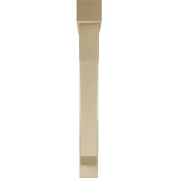 Ekena Millwork - BKTUR0554X46X46LEC05RCPR - Timberthane Faux Wood Legacy Style Bracket w/ Offset Brace, Block Ends, 5 1/2"W x 46"D x 46"H, Primed Tan