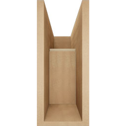 Ekena Millwork - BKTUR0756X18X18LEC05RCPR - Timberthane Faux Wood Legacy Style Bracket w/ Offset Brace, Block Ends, 7 1/2"W x 18"D x 18"H, Primed Tan