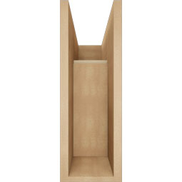 Ekena Millwork - BKTUR0756X18X22LEC05RCPR - Timberthane Faux Wood Legacy Style Bracket w/ Offset Brace, Block Ends, 7 1/2"W x 18"D x 22"H, Primed Tan