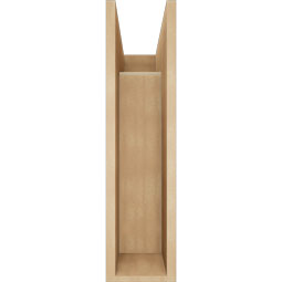 Ekena Millwork - BKTUR0756X18X30LEC05RCPR - Timberthane Faux Wood Legacy Style Bracket w/ Offset Brace, Block Ends, 7 1/2"W x 18"D x 30"H, Primed Tan