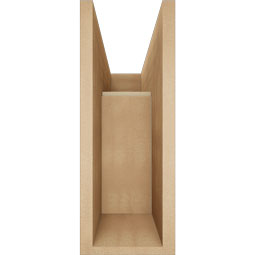 Ekena Millwork - BKTUR0756X20X20LEC05RCPR - Timberthane Faux Wood Legacy Style Bracket w/ Offset Brace, Block Ends, 7 1/2"W x 20"D x 20"H, Primed Tan