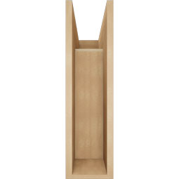 Ekena Millwork - BKTUR0756X20X28LEC05RCPR - Timberthane Faux Wood Legacy Style Bracket w/ Offset Brace, Block Ends, 7 1/2"W x 20"D x 28"H, Primed Tan