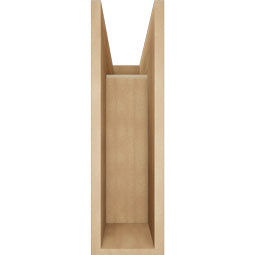 Ekena Millwork - BKTUR0756X22X26LEC05RCPR - Timberthane Faux Wood Legacy Style Bracket w/ Offset Brace, Block Ends, 7 1/2"W x 22"D x 26"H, Primed Tan