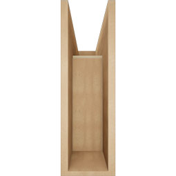 Ekena Millwork - BKTUR0756X24X24LEC05RCPR - Timberthane Faux Wood Legacy Style Bracket w/ Offset Brace, Block Ends, 7 1/2"W x 24"D x 24"H, Primed Tan