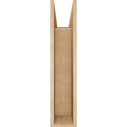 Ekena Millwork - BKTUR0756X24X36LEC05RCPR - Timberthane Faux Wood Legacy Style Bracket w/ Offset Brace, Block Ends, 7 1/2"W x 24"D x 36"H, Primed Tan