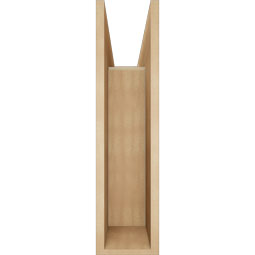 Ekena Millwork - BKTUR0756X26X30LEC05RCPR - Timberthane Faux Wood Legacy Style Bracket w/ Offset Brace, Block Ends, 7 1/2"W x 26"D x 30"H, Primed Tan