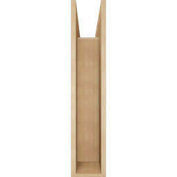 Ekena Millwork - BKTUR0756X26X38LEC05RCPR - Timberthane Faux Wood Legacy Style Bracket w/ Offset Brace, Block Ends, 7 1/2"W x 26"D x 38"H, Primed Tan