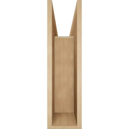 Ekena Millwork - BKTUR0756X28X28LEC05RCPR - Timberthane Faux Wood Legacy Style Bracket w/ Offset Brace, Block Ends, 7 1/2"W x 28"D x 28"H, Primed Tan