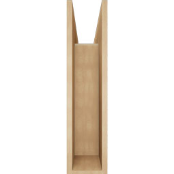 Ekena Millwork - BKTUR0756X28X32LEC05RCPR - Timberthane Faux Wood Legacy Style Bracket w/ Offset Brace, Block Ends, 7 1/2"W x 28"D x 32"H, Primed Tan