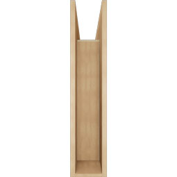 Ekena Millwork - BKTUR0756X28X36LEC05RCPR - Timberthane Faux Wood Legacy Style Bracket w/ Offset Brace, Block Ends, 7 1/2"W x 28"D x 36"H, Primed Tan