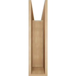 Ekena Millwork - BKTUR0756X30X30LEC05RCPR - Timberthane Faux Wood Legacy Style Bracket w/ Offset Brace, Block Ends, 7 1/2"W x 30"D x 30"H, Primed Tan