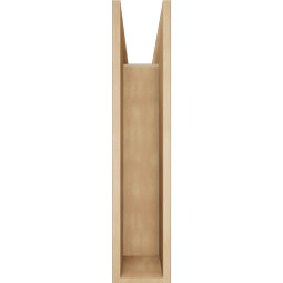 Ekena Millwork - BKTUR0756X30X36LEC05RCPR - Timberthane Faux Wood Legacy Style Bracket w/ Offset Brace, Block Ends, 7 1/2"W x 30"D x 36"H, Primed Tan