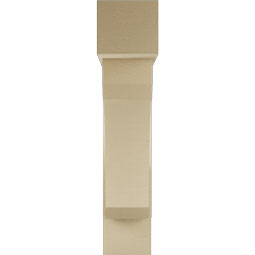 Ekena Millwork - BKTUR0756X32X36LEC05RCPR - Timberthane Faux Wood Legacy Style Bracket w/ Offset Brace, Block Ends, 7 1/2"W x 32"D x 36"H, Primed Tan