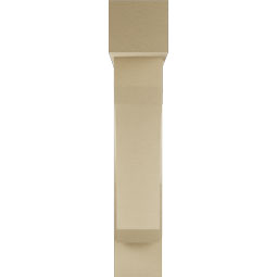 Ekena Millwork - BKTUR0756X32X40LEC05RCPR - Timberthane Faux Wood Legacy Style Bracket w/ Offset Brace, Block Ends, 7 1/2"W x 32"D x 40"H, Primed Tan
