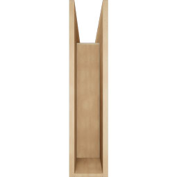 Ekena Millwork - BKTUR0756X34X34LEC05RCPR - Timberthane Faux Wood Legacy Style Bracket w/ Offset Brace, Block Ends, 7 1/2"W x 34"D x 34"H, Primed Tan