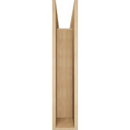 Ekena Millwork - BKTUR0756X34X38LEC05RCPR - Timberthane Faux Wood Legacy Style Bracket w/ Offset Brace, Block Ends, 7 1/2"W x 34"D x 38"H, Primed Tan