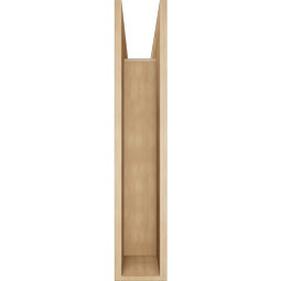 Ekena Millwork - BKTUR0756X36X40LEC05RCPR - Timberthane Faux Wood Legacy Style Bracket w/ Offset Brace, Block Ends, 7 1/2"W x 36"D x 40"H, Primed Tan