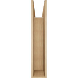 Ekena Millwork - BKTUR0756X38X38LEC05RCPR - Timberthane Faux Wood Legacy Style Bracket w/ Offset Brace, Block Ends, 7 1/2"W x 38"D x 38"H, Primed Tan