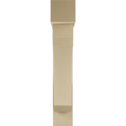 Ekena Millwork - BKTUR0756X38X44LEC05RCPR - Timberthane Faux Wood Legacy Style Bracket w/ Offset Brace, Block Ends, 7 1/2"W x 38"D x 44"H, Primed Tan