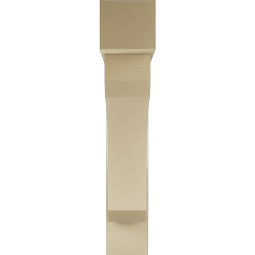 Ekena Millwork - BKTUR0756X40X40LEC05RCPR - Timberthane Faux Wood Legacy Style Bracket w/ Offset Brace, Block Ends, 7 1/2"W x 40"D x 40"H, Primed Tan