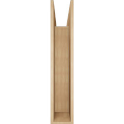 Ekena Millwork - BKTUR0756X40X40LEC05RCPR - Timberthane Faux Wood Legacy Style Bracket w/ Offset Brace, Block Ends, 7 1/2"W x 40"D x 40"H, Primed Tan