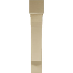 Ekena Millwork - BKTUR0756X40X44LEC05RCPR - Timberthane Faux Wood Legacy Style Bracket w/ Offset Brace, Block Ends, 7 1/2"W x 40"D x 44"H, Primed Tan