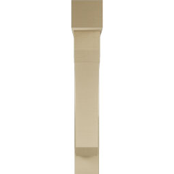 Ekena Millwork - BKTUR0756X42X48LEC05RCPR - Timberthane Faux Wood Legacy Style Bracket w/ Offset Brace, Block Ends, 7 1/2"W x 42"D x 48"H, Primed Tan