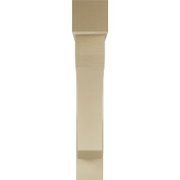 Ekena Millwork - BKTUR0756X44X44LEC05RCPR - Timberthane Faux Wood Legacy Style Bracket w/ Offset Brace, Block Ends, 7 1/2"W x 44"D x 44"H, Primed Tan